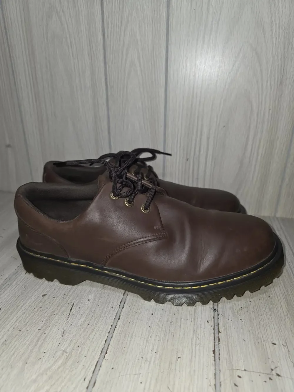 Dr Martens Kent Shoes Brown Leather Lace Up Oxford 13m Business Casual Preppy